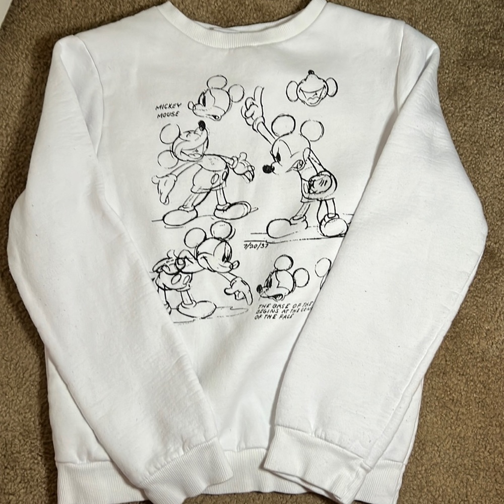 White Mickey Mouse Sweatshirt